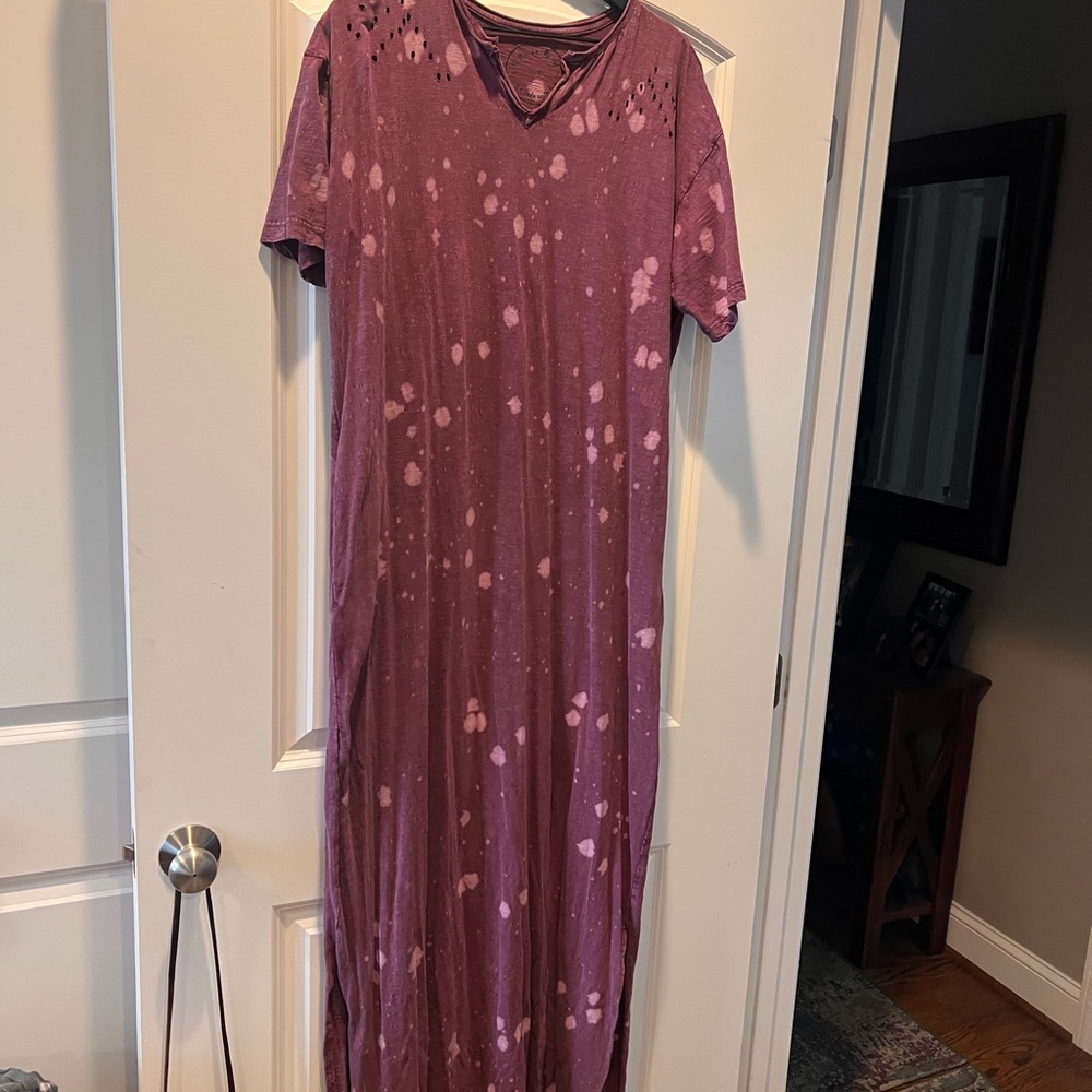 Purple Tie-Dye Maxi Dress